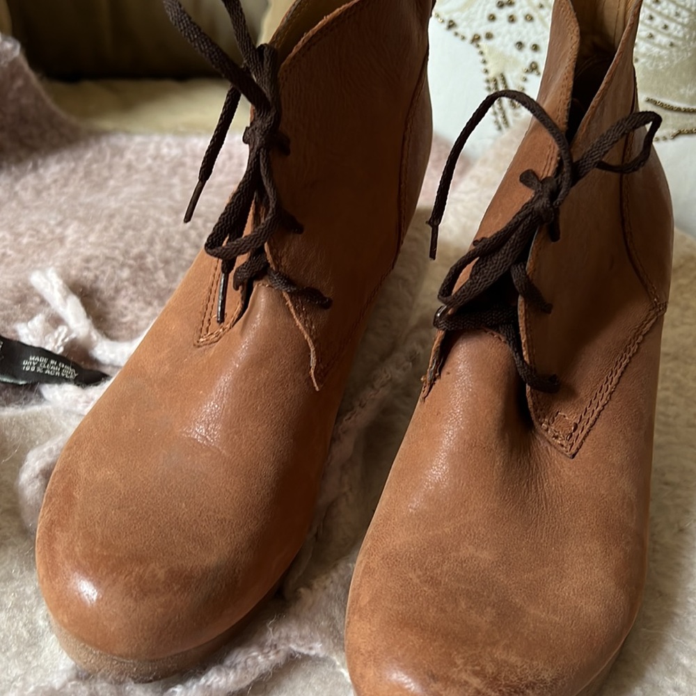 Lucky Brand lace up wedge booties. - Picture 10 of 15